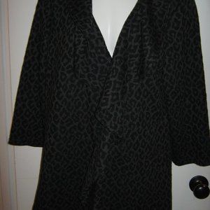 Calvin Klein Leopard Print Open Front Jacket